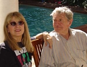 Suzanne Brenner with artist Robert Hodgins.